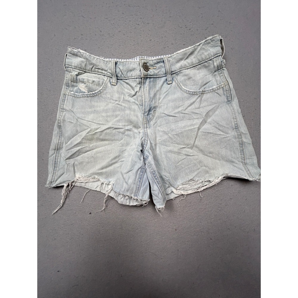 Hollister Low-Rise Baggy Short Denim Light Wash 4 W27 Womens